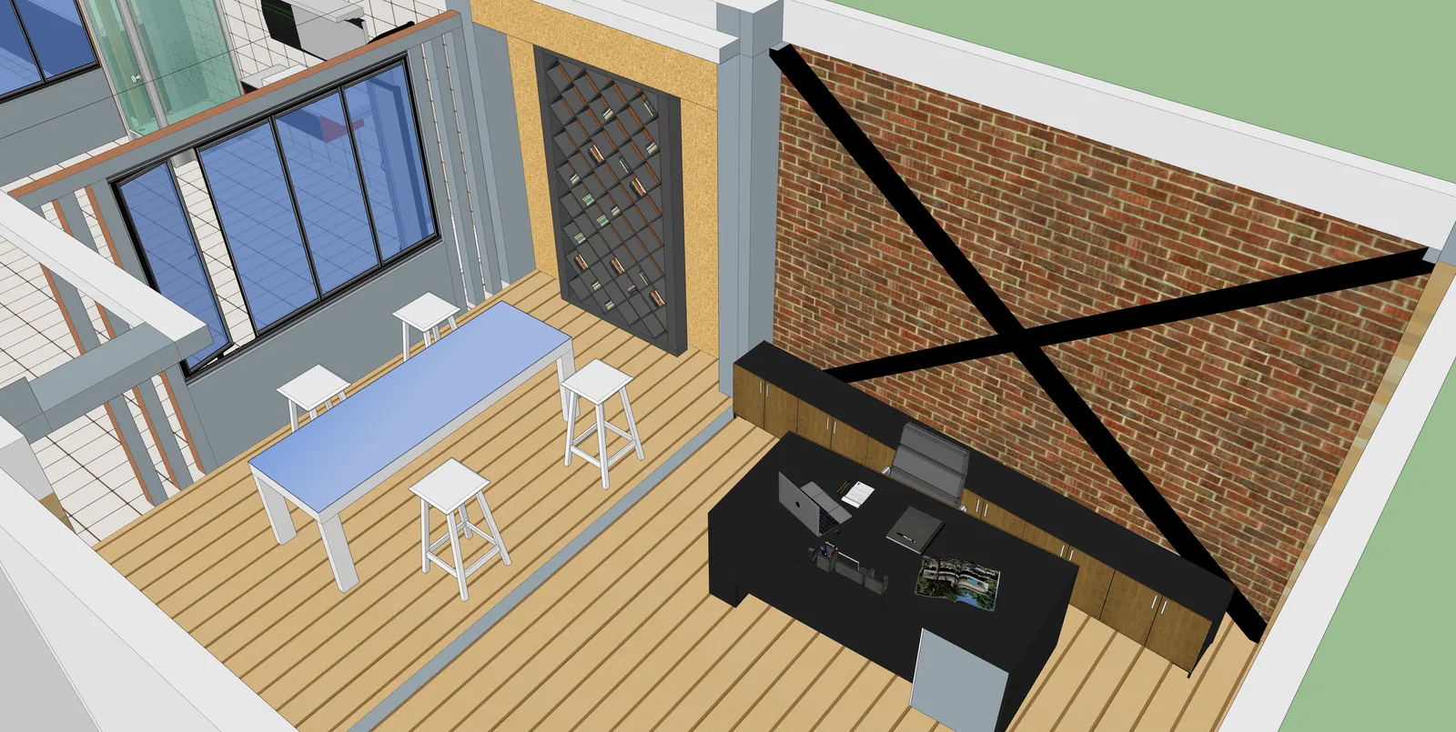 Cihanbeyli Showroom Ofis Çalışması - 3D render görselleştirme 8